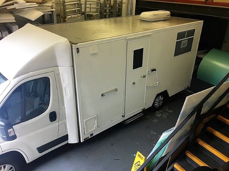 Mobile Clinic Van Graphics Fitting Before